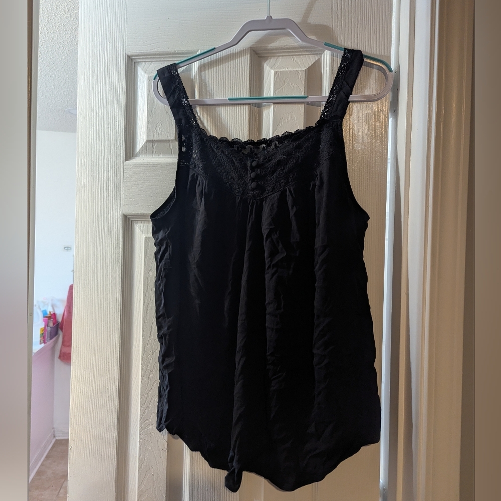 Torrid Black Lace Detail Camisole